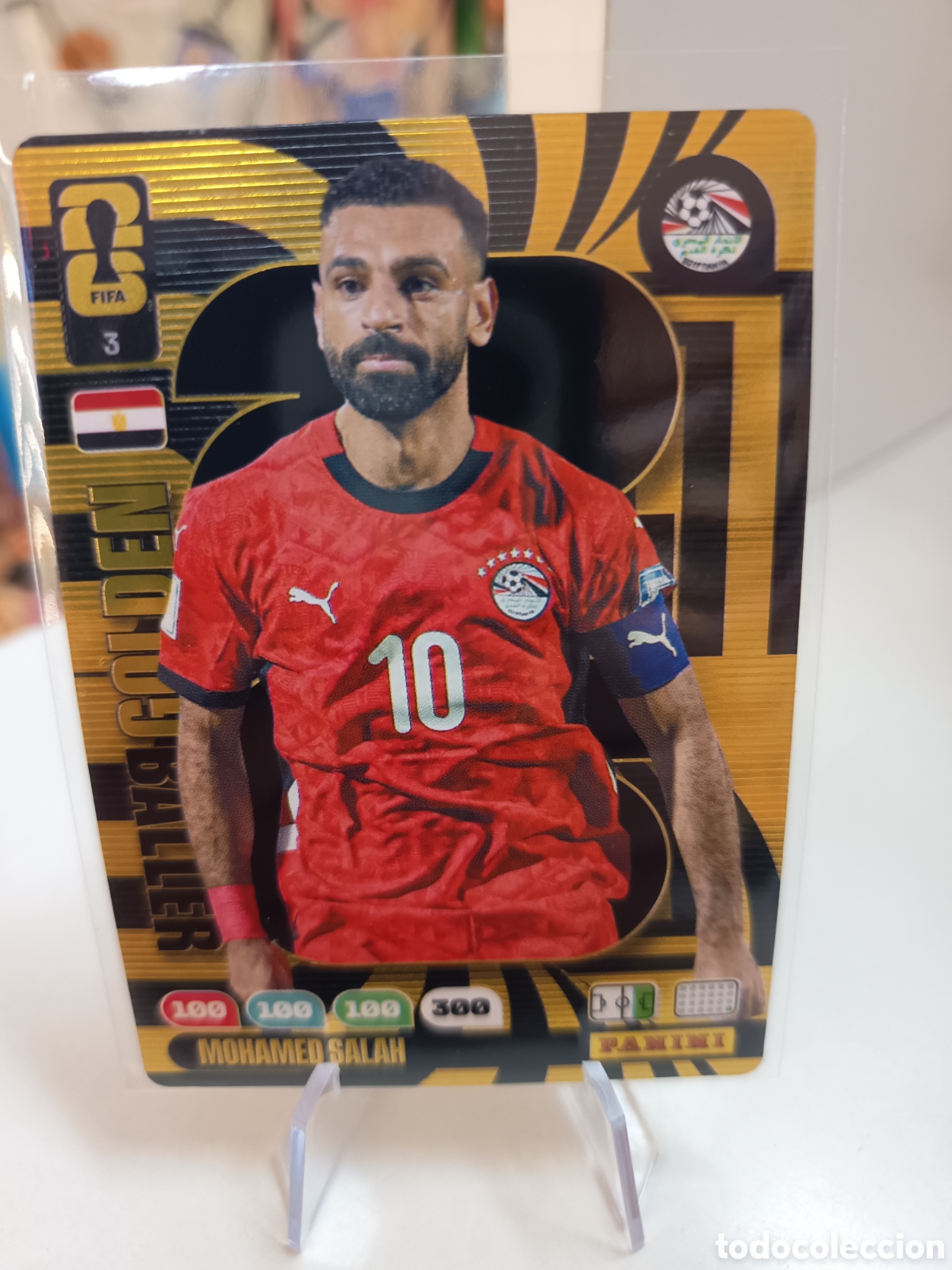 Fu&szlig;ball-Sticker: SALAH 3 GOLDEN BALLER WORLD CUP ADRENALYN 2026