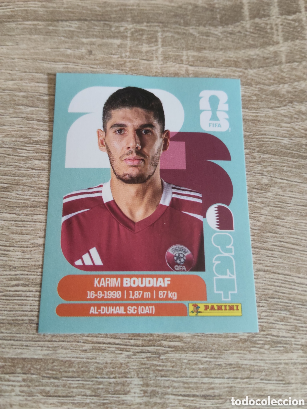 Cromos de F&uacute;tbol: Panini mundial 2026 QAT 10 Karim Boudiaf Qatar