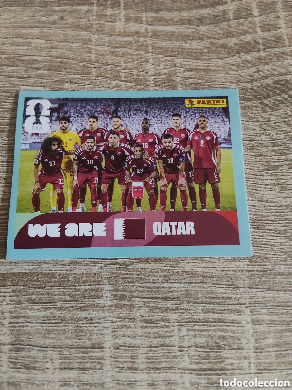 Cromos de F&uacute;tbol: Panini mundial 2026 QAT 13 alineaci&oacute;n Qatar