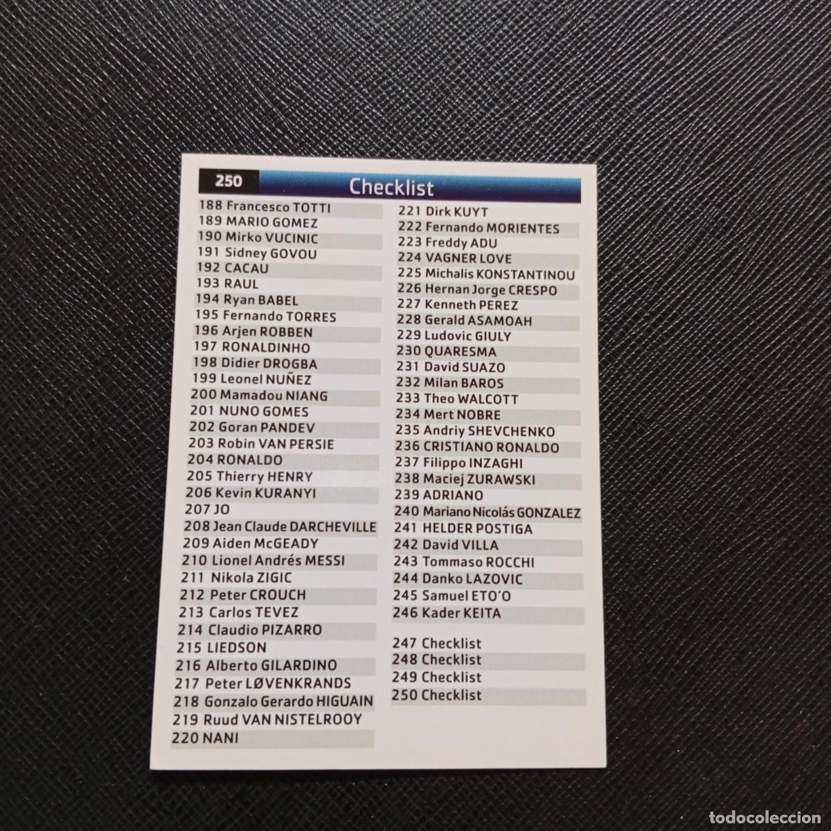 Cromos de F&uacute;tbol: 250 CHECKLIST PANINI TRADING CARDS UEFA CHAMPIONS LEAGUE 2007 2008 - (MD2002-3) PG42