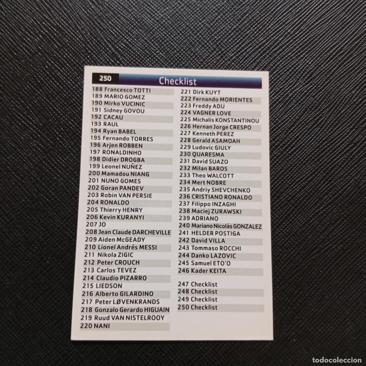 Cromos de F&uacute;tbol: 250 CHECKLIST PANINI TRADING CARDS UEFA CHAMPIONS LEAGUE 2007 2008 - (MD2002-3) PG42 B