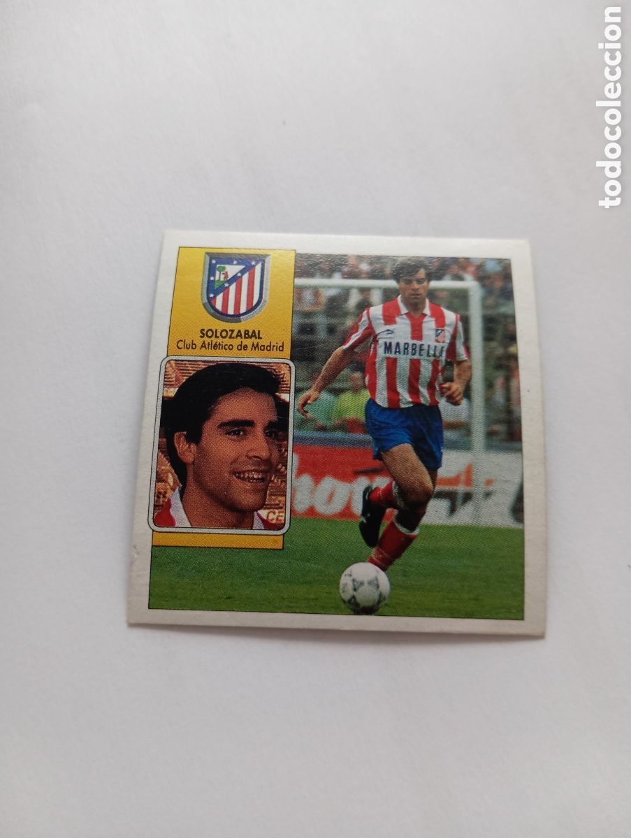 Cromos de F&uacute;tbol: SOLOZABAL Atl&eacute;tico de Madrid Liga Este 1992 1993 Panini 92 93 RECUPERADO