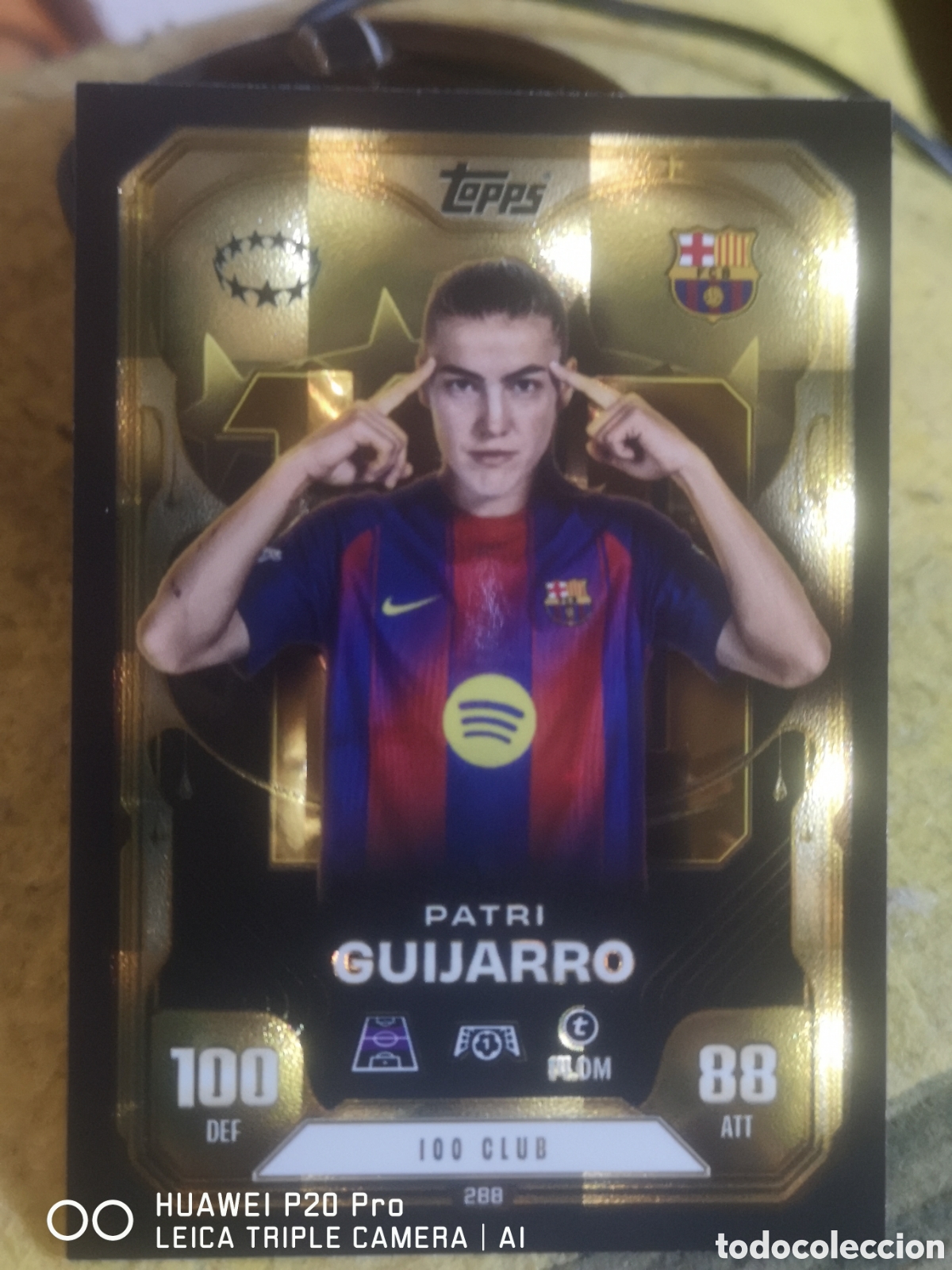 Cromos de F&uacute;tbol: MATCH ATTAX EXTRA 2025 2026 PATRI GUIJARRO 100 CLUB UEFA WOMEN'S 288