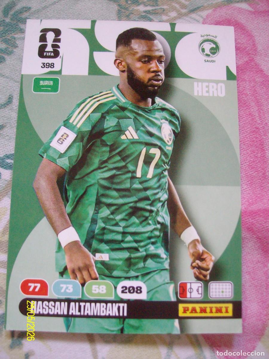 Cromos de F&uacute;tbol: HASSAN ALTAMBAKTI ARABIA SAUDI N&ordm; 398 FIFA WORLD CUP 2026 PANINI ADRENALYN XL