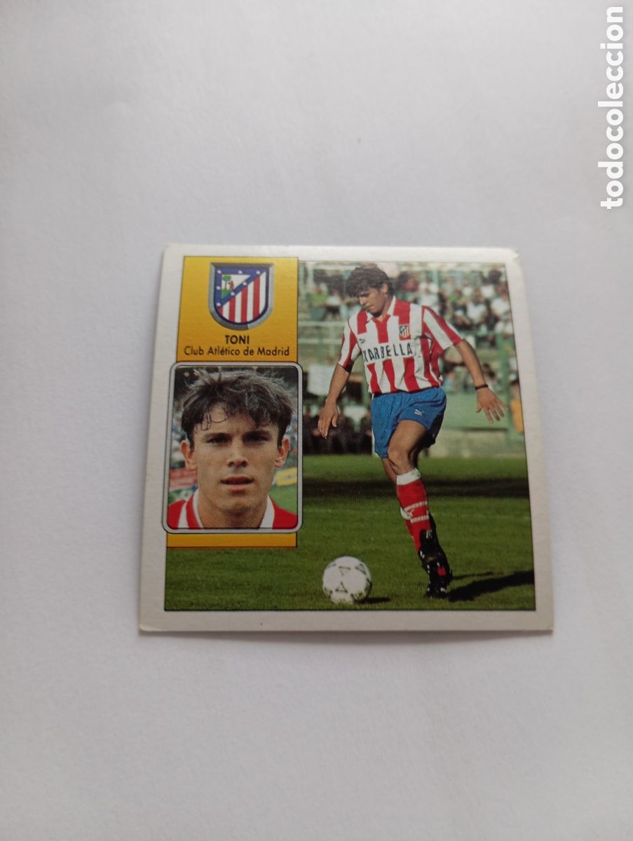 Cromos de F&uacute;tbol: TONI Atl&eacute;tico de Madrid Liga Este 1992 1993 Panini 92 93 NUEVO SIN PEGAR