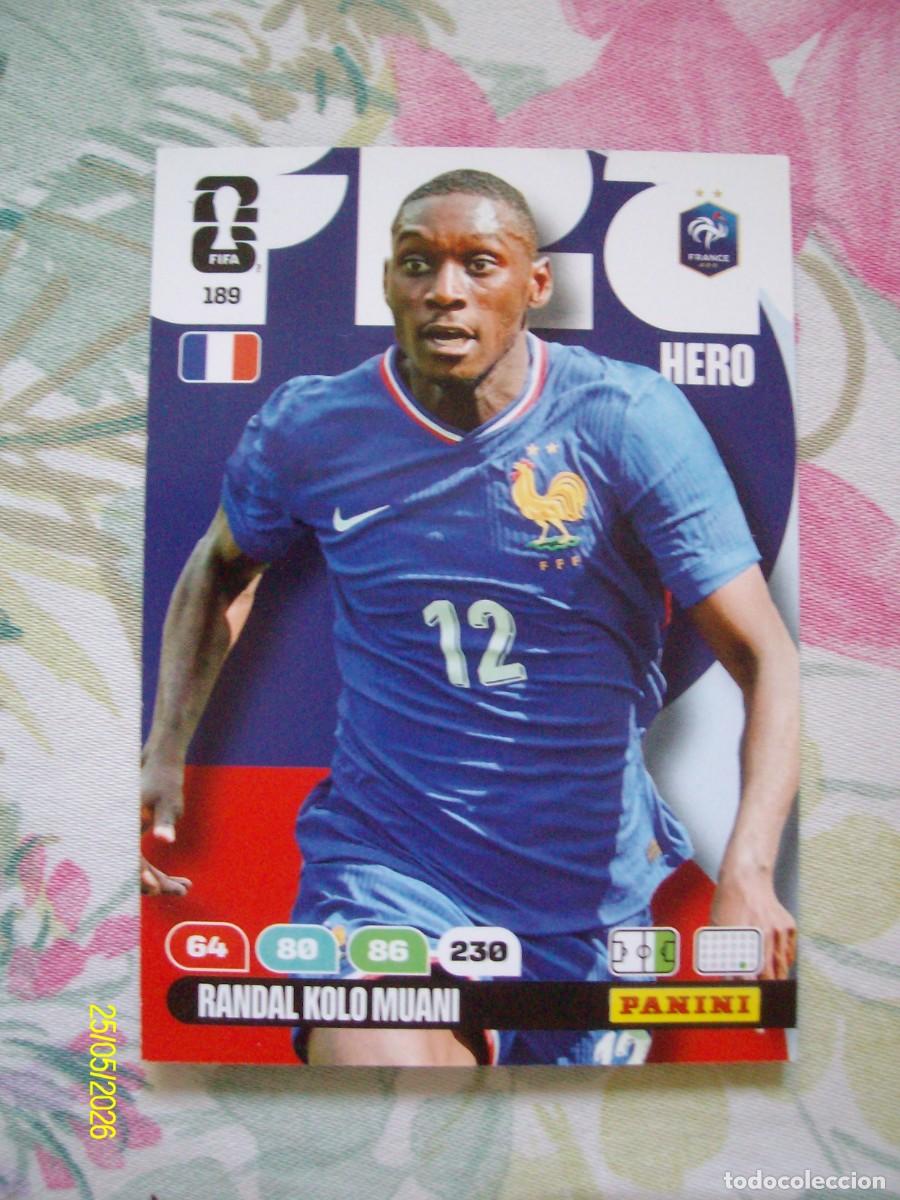 Cromos de F&uacute;tbol: RANDAL KOLO MUANI FRANCIA N&ordm; 189 FIFA WORLD CUP 2026 PANINI ADRENALYN XL