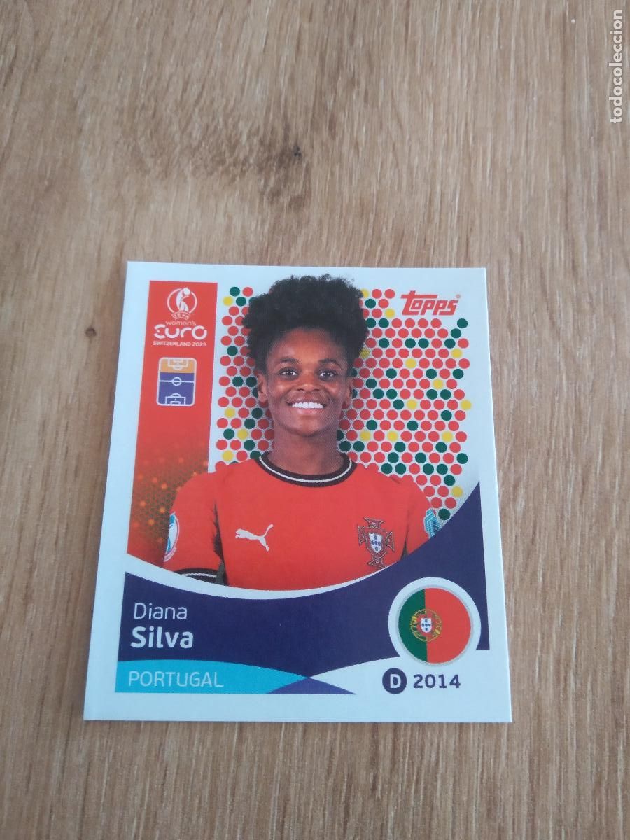 Cromos de F&uacute;tbol: 122 DIANA SILVA PORTUGAL CROMO TOPPS EURO FEMENINA 2025 EUROCOPA FUTBOL FEMENINO UEFA WOMEN'S