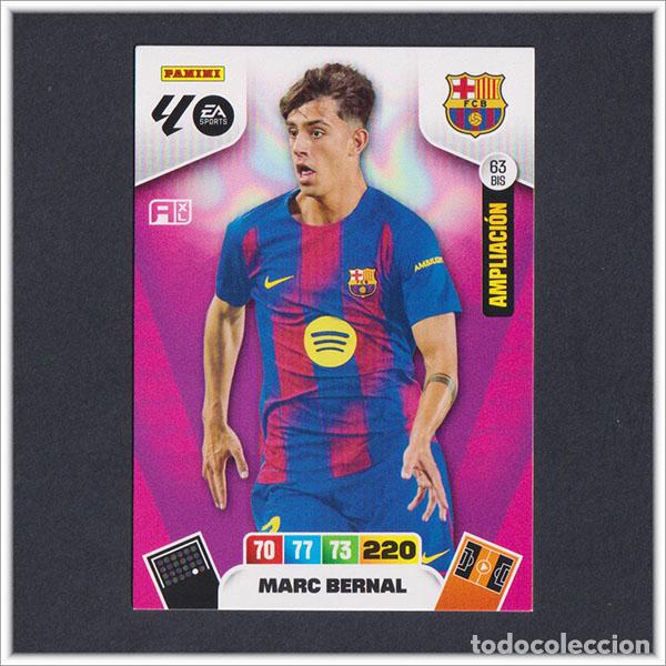 Cromos de F&uacute;tbol: ADRENALYN XL 2025 2026 25 26 PANINI MARC BERNAL 63 BIS AMPLIACI&Oacute;N BARCELONA BAR&Ccedil;A LIGA COLECCI&Oacute;N