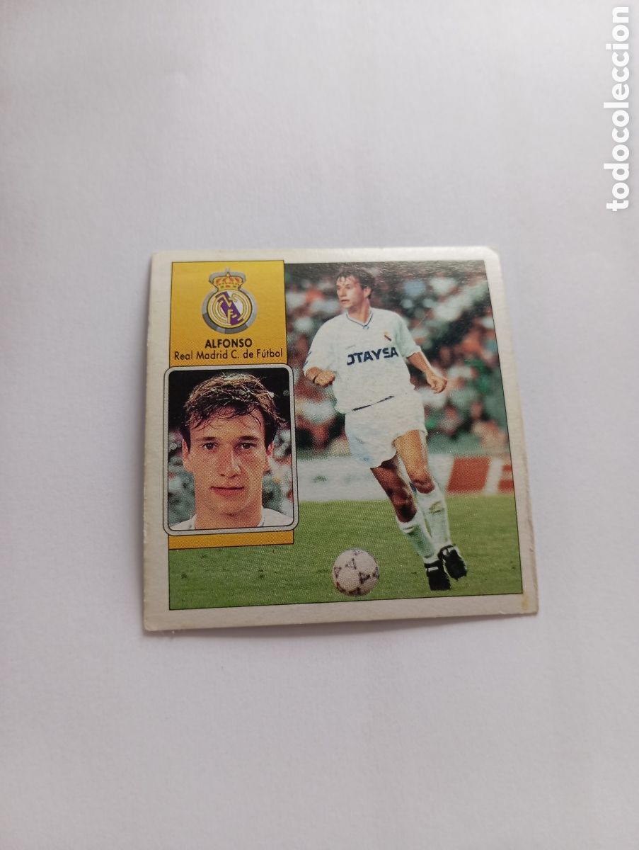 Cromos de F&uacute;tbol: ALFONSO Real Madrid Liga Este 1992 1993 Panini 92 93 RECUPERADO