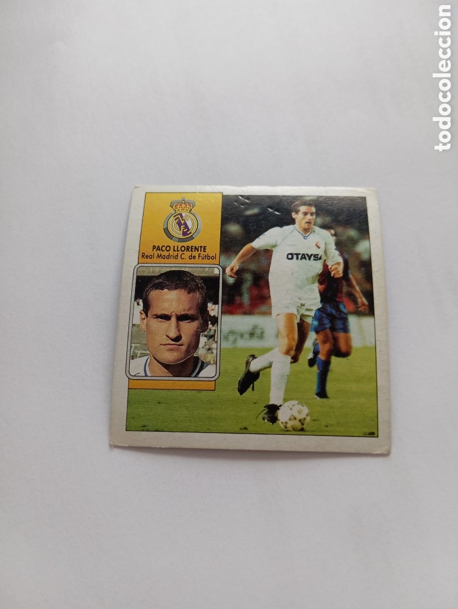 Cromos de F&uacute;tbol: PACO LLORENTE Real Madrid Liga Este 1992 1993 Panini 92 93 RECUPERADO