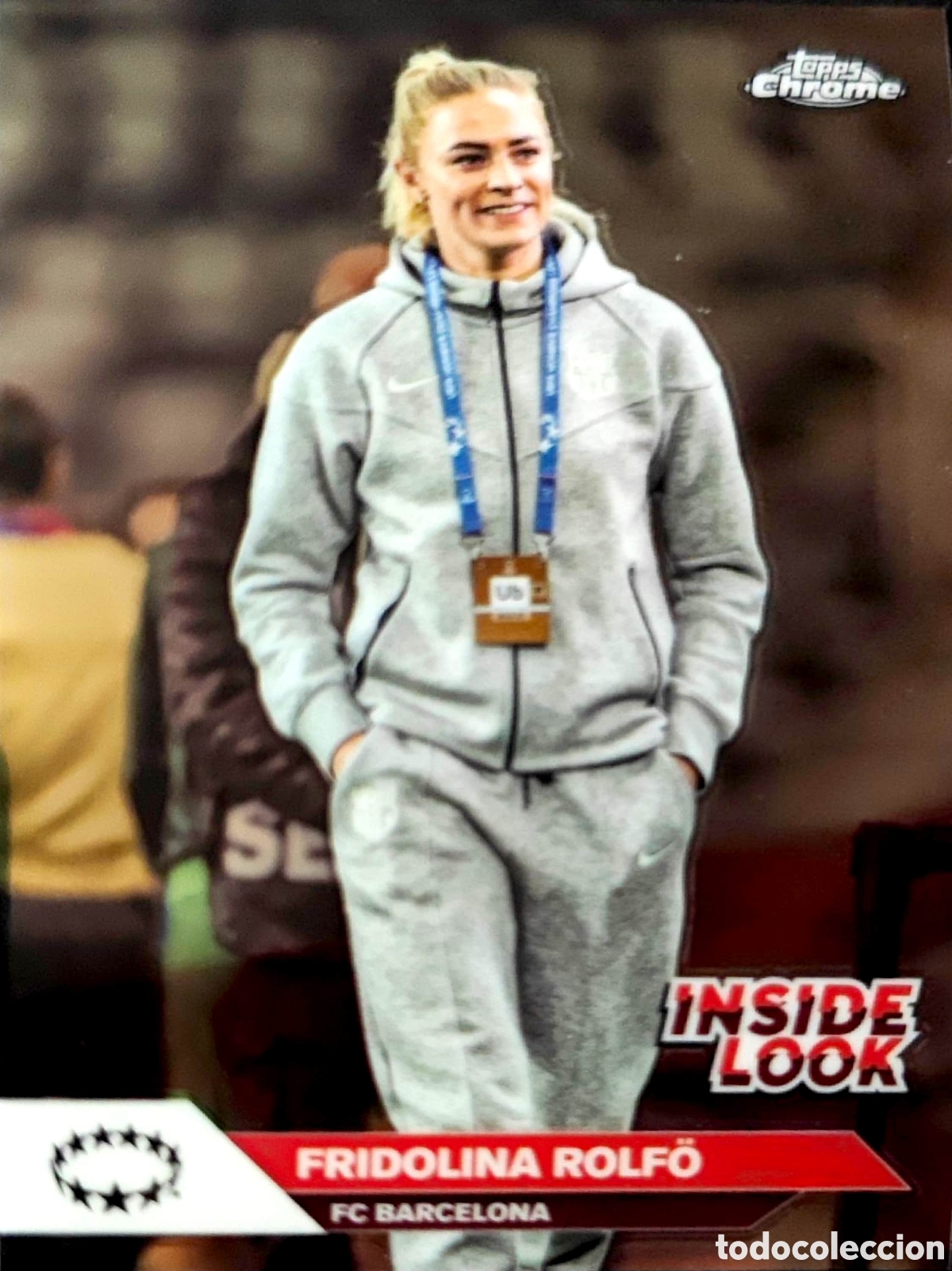 Cromos de F&uacute;tbol: IL-1 Fridolina Rolfo - FC Barcelona - INSERT - INSIDE LOOK - Topps Chrome UWCL 2024 2025 24 25