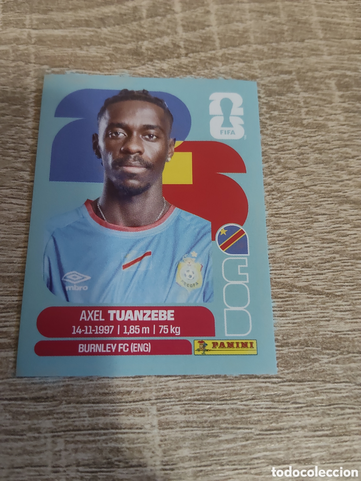 Cromos de F&uacute;tbol: Panini mundial 2026 COD 4 Axel Tuanzebe Congo