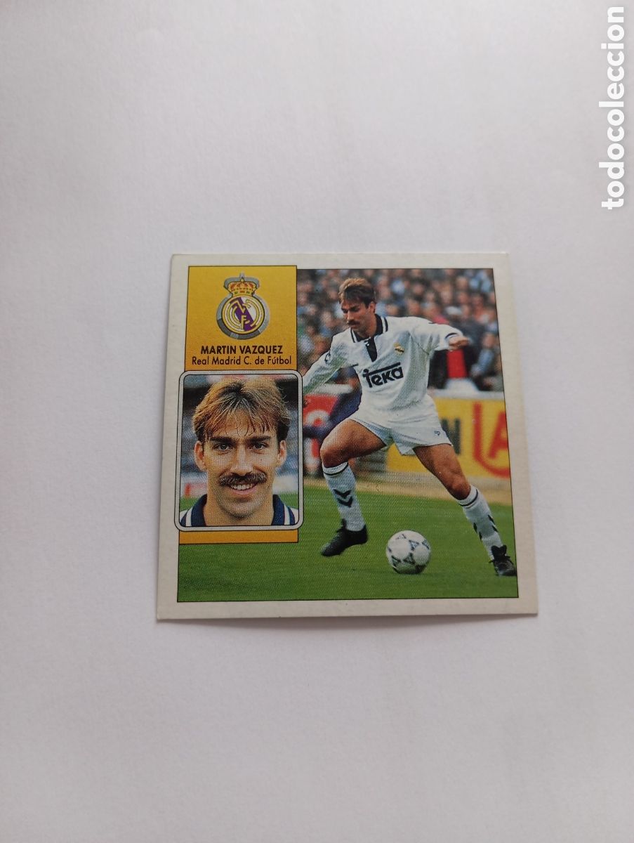 Cromos de F&uacute;tbol: MART&Iacute;N V&Aacute;ZQUEZ COLOCA Real Madrid Liga Este 1992 1993 Panini 92 93 NUEVO SIN PEGAR GRAN ESTADO