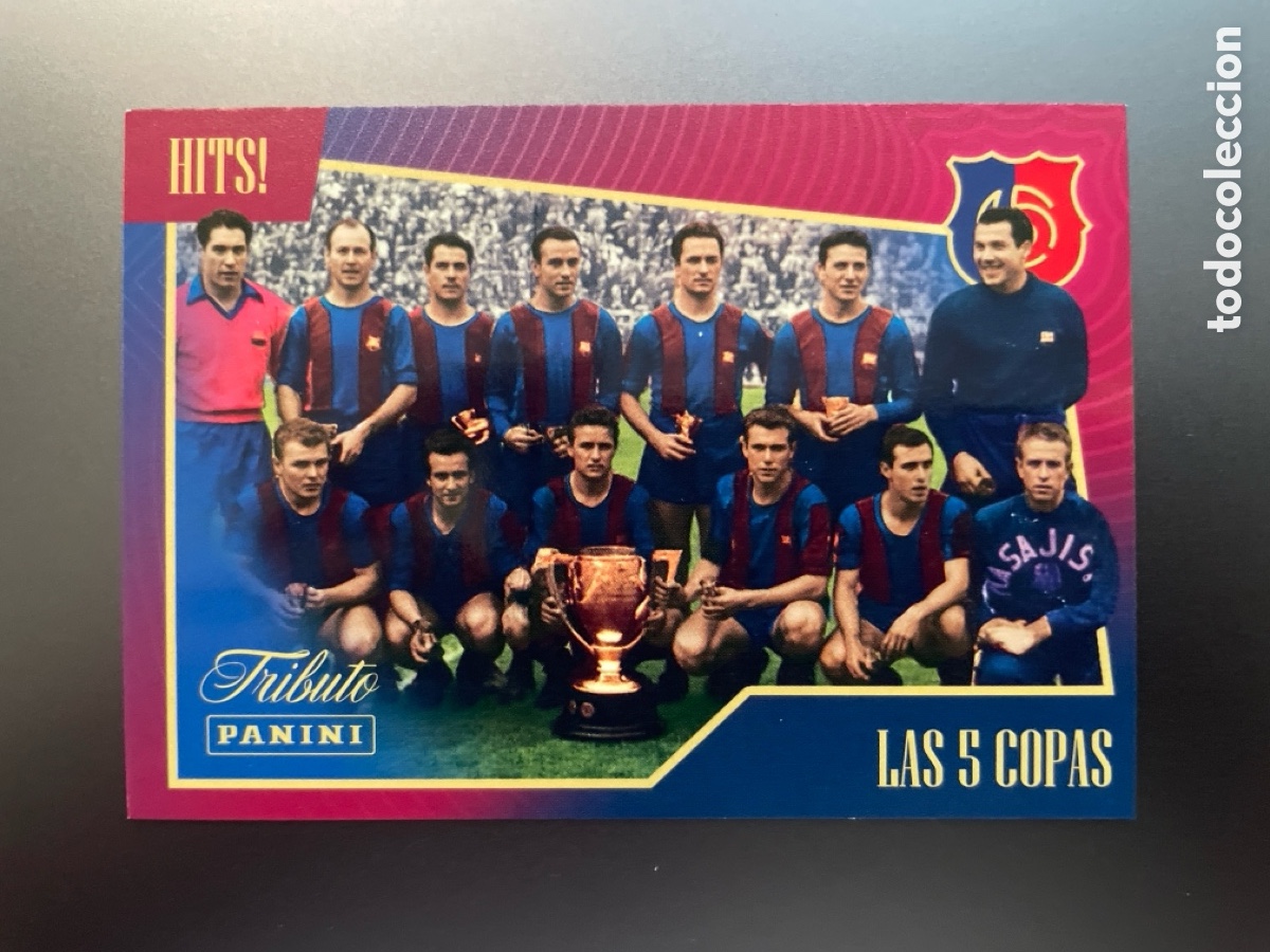 Cromos de F&uacute;tbol: Las 5 Copas 45 Hits! Tributo Panini 125 Aniversario FC Barcelona