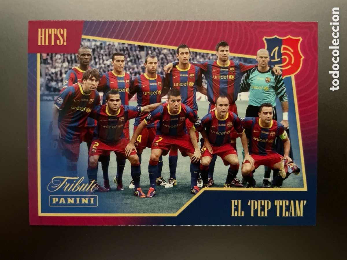 Fu&szlig;ball-Sticker: Lionel Messi El Pep Team 58 Hits! Tributo Panini 125 Aniversario FC Barcelona