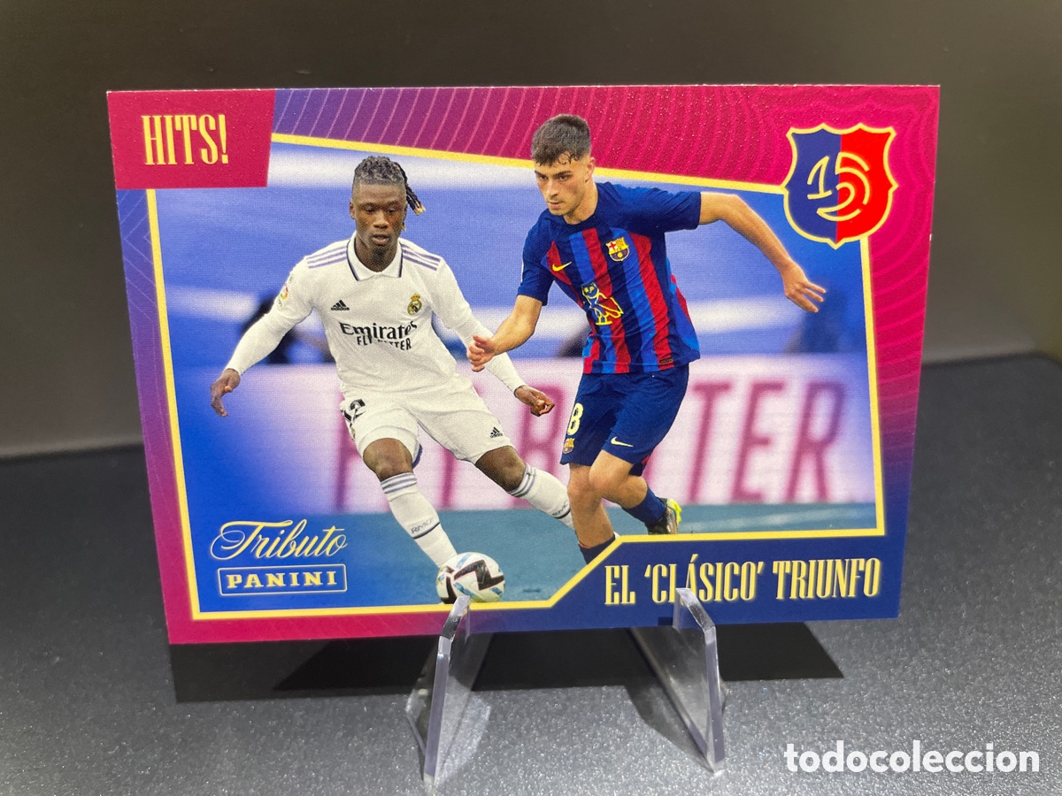 Cromos de F&uacute;tbol: Pedri El Clasico Triunfo 64 Hits! Tributo Panini 125 Aniversario FC Barcelona