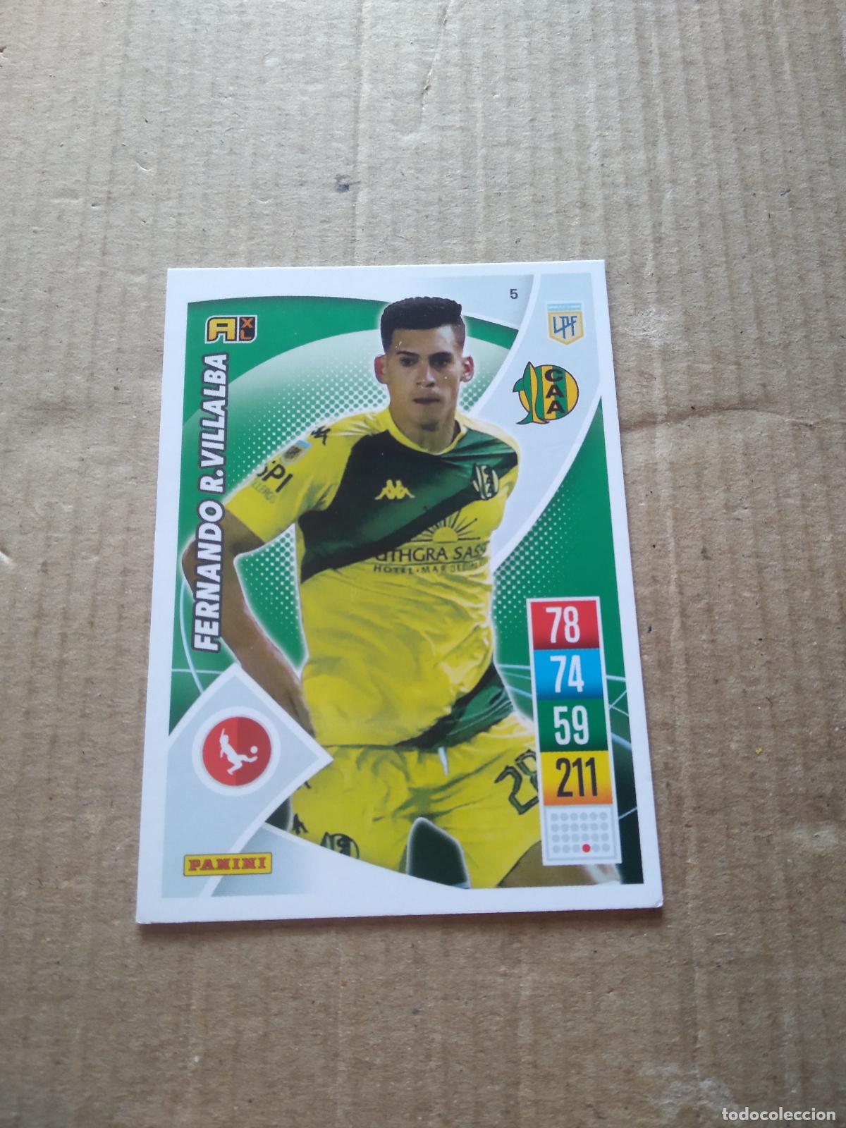 Cromos de F&uacute;tbol: 5 FERNANDO R. VILLALBA ALDOSIVI CROMO FUTBOL ARGENTINO 21-22 PANINI LIGA ARGENTINA 2021-2022