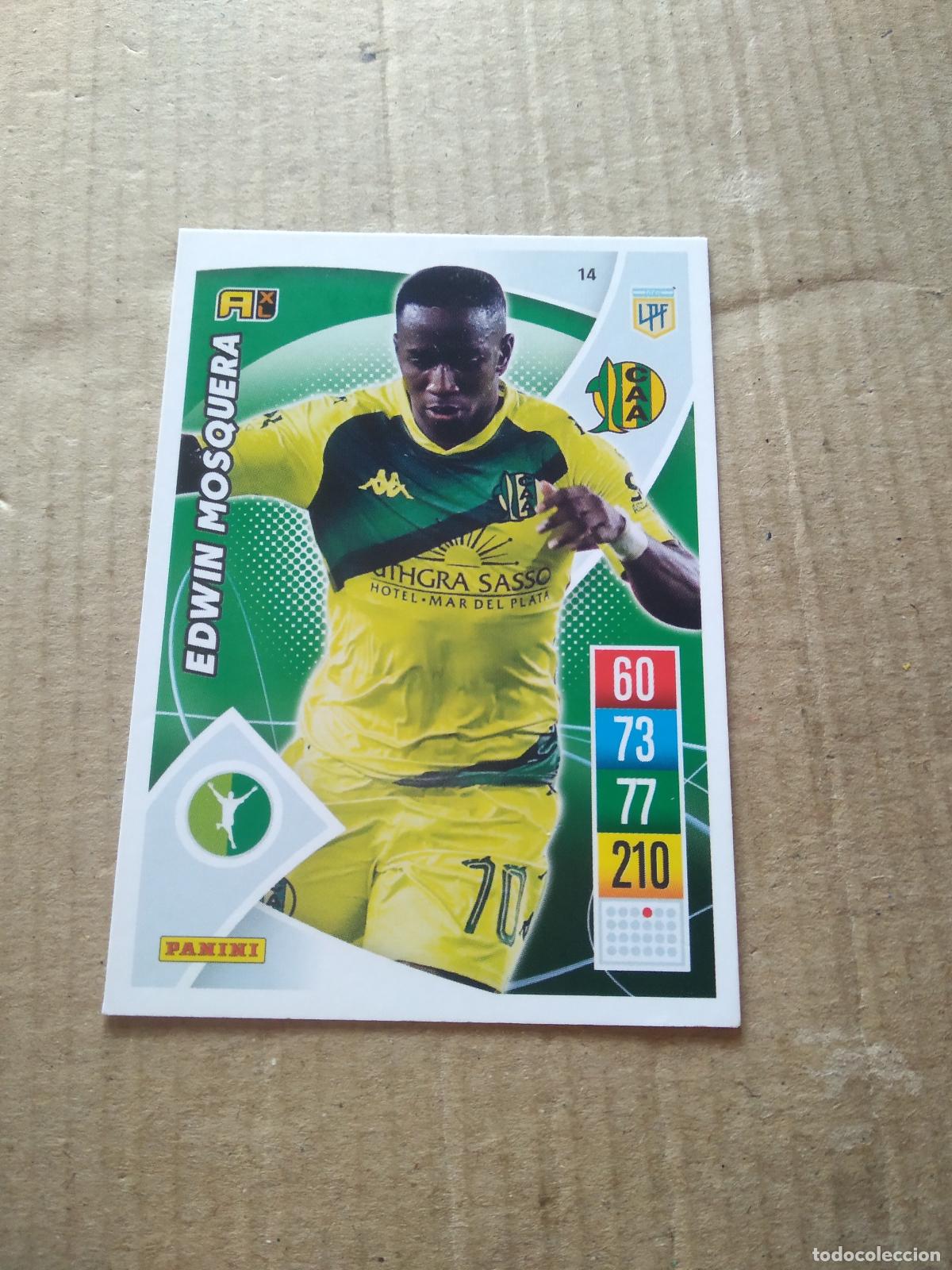 Cromos de F&uacute;tbol: 14 EDWIN MOSQUERA ALDOSIVI CROMO FUTBOL ARGENTINO 21-22 PANINI LIGA ARGENTINA 2021-2022