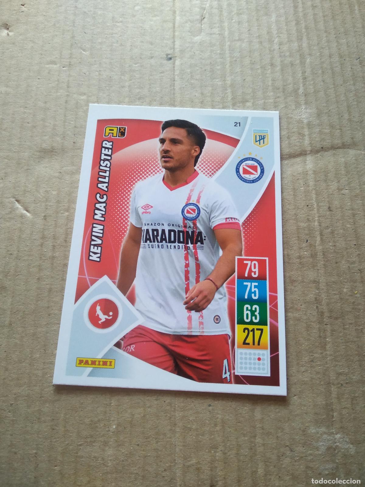 Cromos de F&uacute;tbol: 21 KEVIN MAC ALLISTER ARGENTINOS JUNIORS CROMO FUTBOL ARGENTINO 21-22 PANINI ARGENTINA 2021-2022