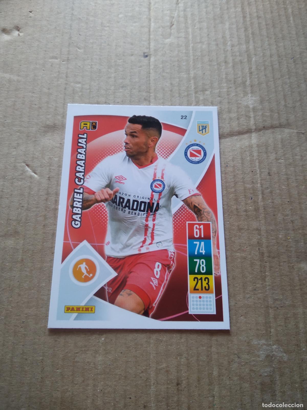 Cromos de F&uacute;tbol: 22 GABRIEL CARABAJAL ARGENTINOS JUNIORS CROMO FUTBOL ARGENTINO 21-22 PANINI ARGENTINA 2021-2022