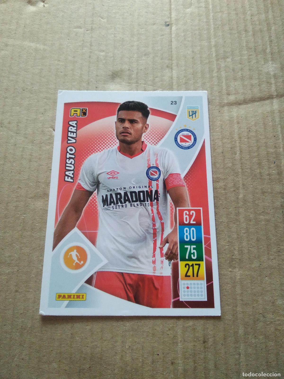 Cromos de F&uacute;tbol: 23 FAUSTO VERA ARGENTINOS JUNIORS CROMO FUTBOL ARGENTINO 21-22 PANINI LIGA ARGENTINA 2021-2022