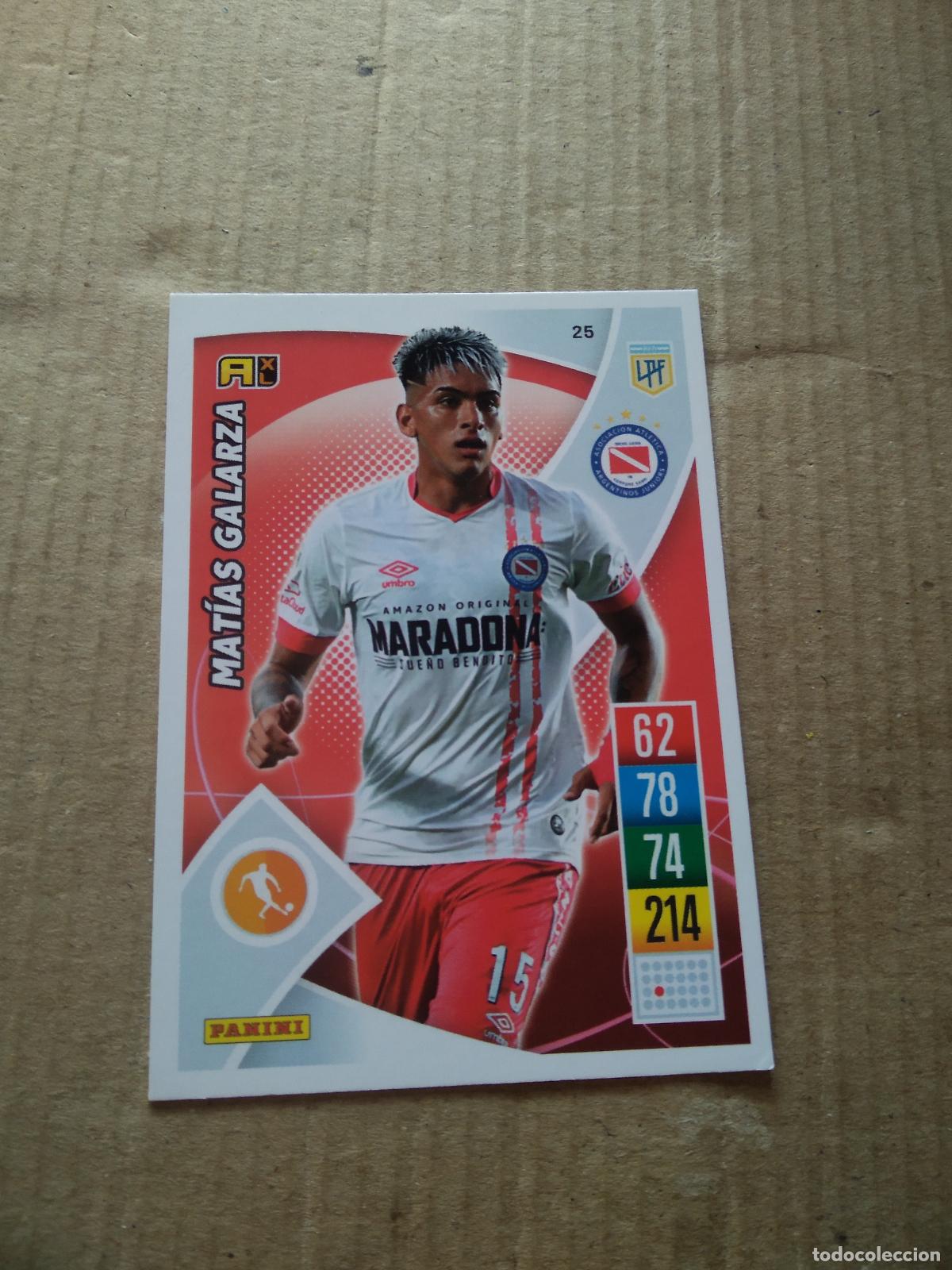 Cromos de F&uacute;tbol: 25 MATIAS GALARZA ARGENTINOS JUNIORS CROMO FUTBOL ARGENTINO 21-22 PANINI LIGA ARGENTINA 2021-2022