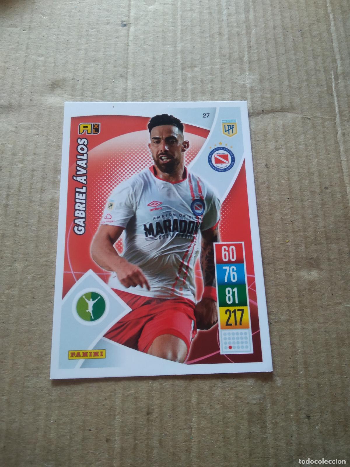 Cromos de F&uacute;tbol: 27 GABRIEL AVALOS ARGENTINOS JUNIORS CROMO FUTBOL ARGENTINO 21-22 PANINI LIGA ARGENTINA 2021-2022