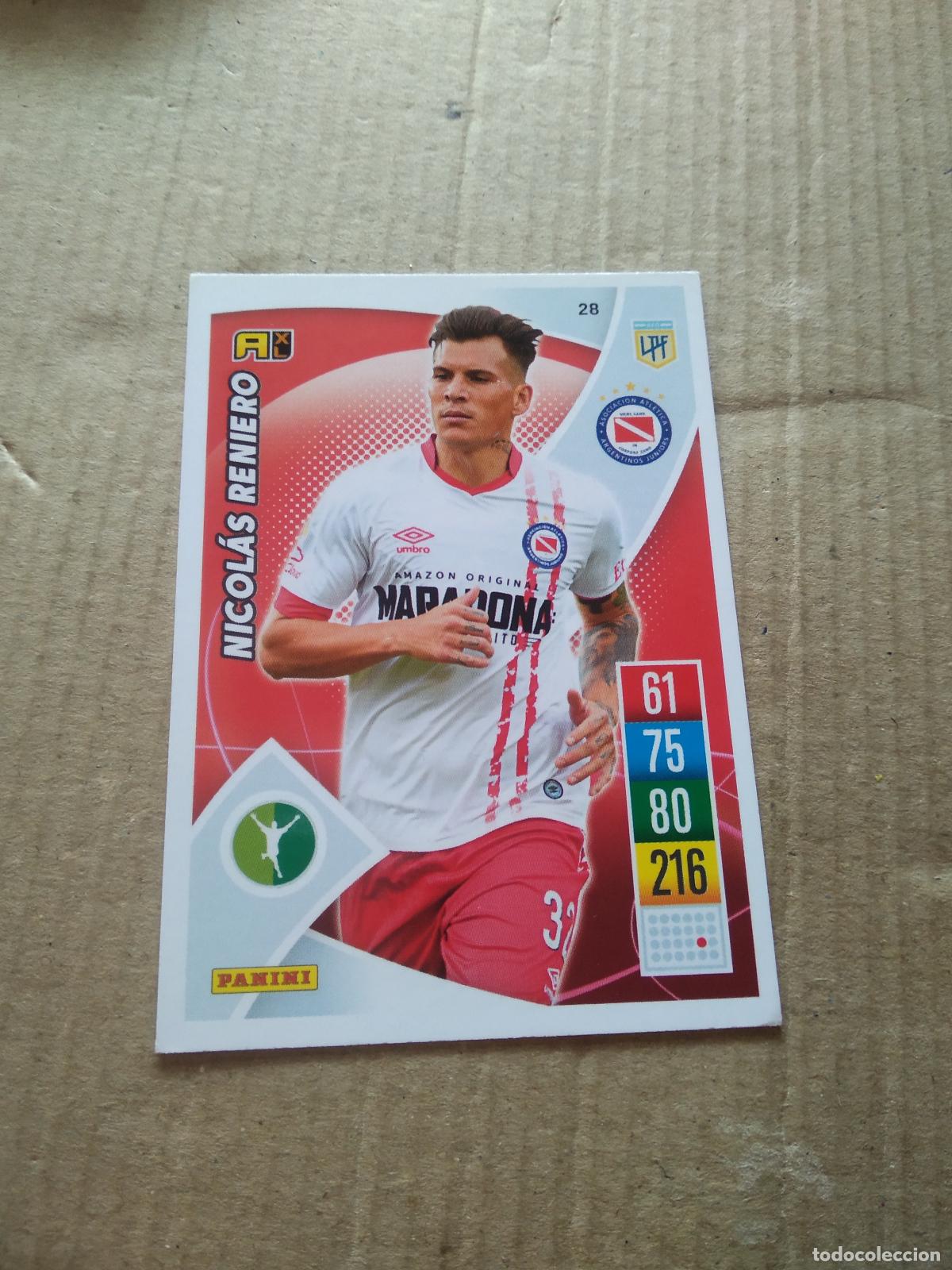 Cromos de F&uacute;tbol: 28 NICOLAS RENIERO ARGENTINOS JUNIORS CROMO FUTBOL ARGENTINO 21-22 PANINI LIGA ARGENTINA 2021-2022