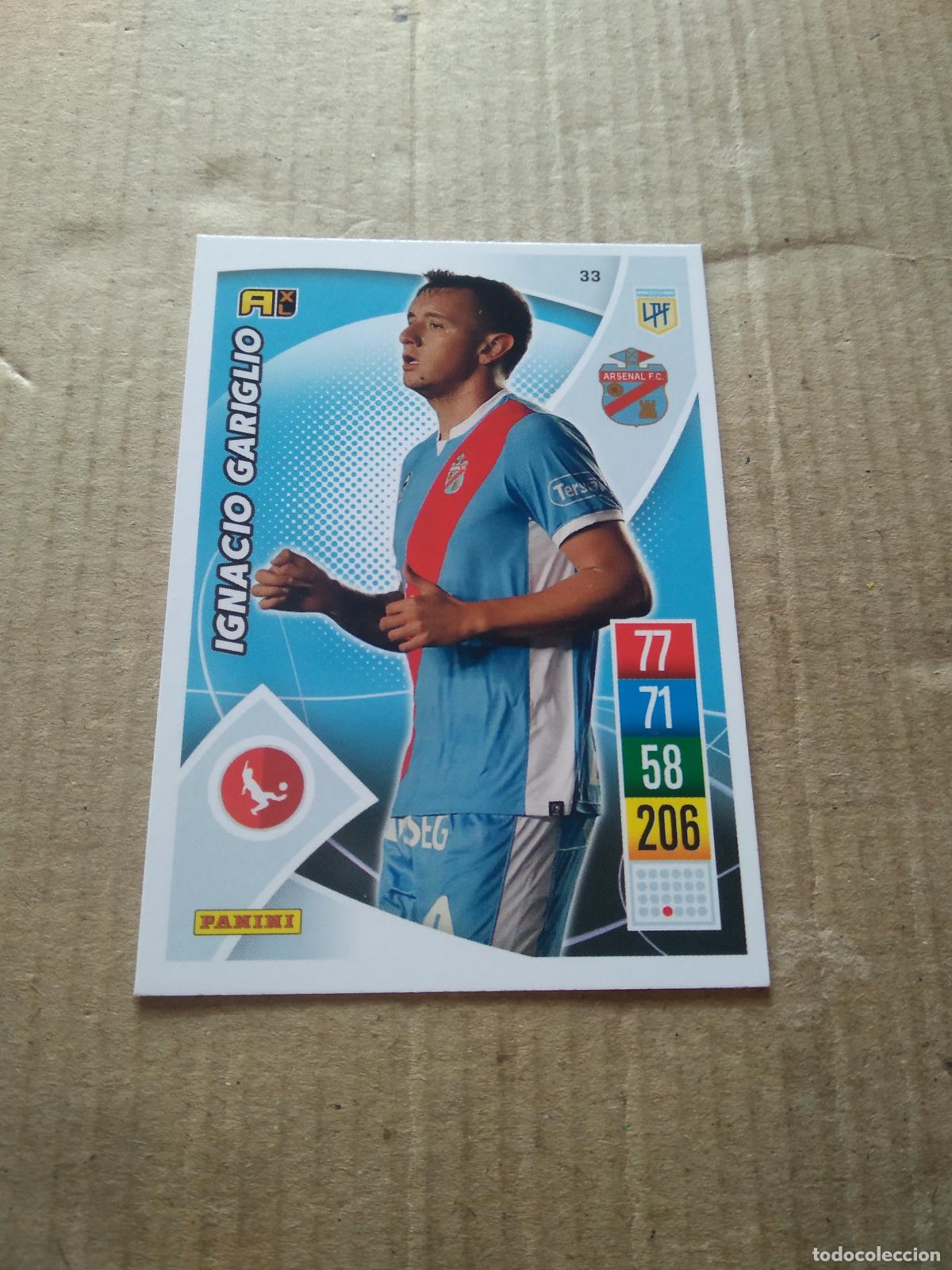 Cromos de F&uacute;tbol: 33 IGNACIO GARIGLIO ARSENAL CROMO FUTBOL ARGENTINO 21-22 PANINI LIGA ARGENTINA 2021-2022