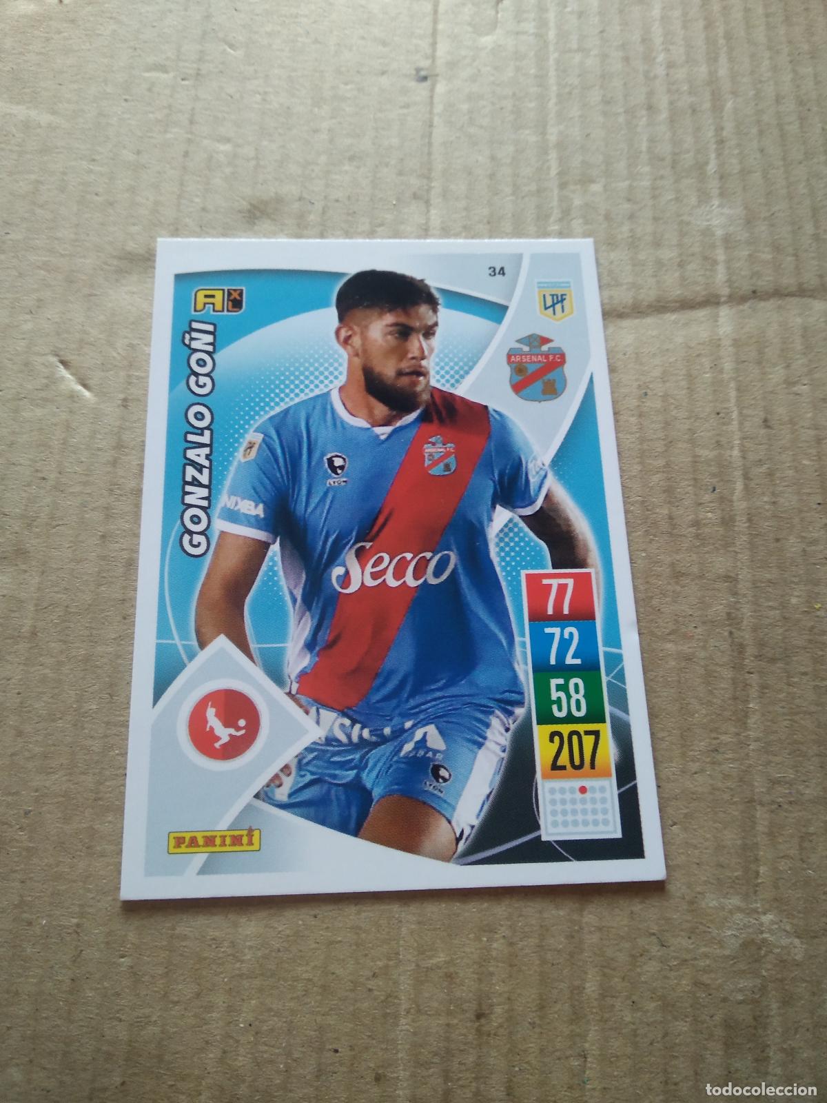 Cromos de F&uacute;tbol: 34 GONZALO GO&Ntilde;I ARSENAL CROMO FUTBOL ARGENTINO 21-22 PANINI LIGA ARGENTINA 2021-2022
