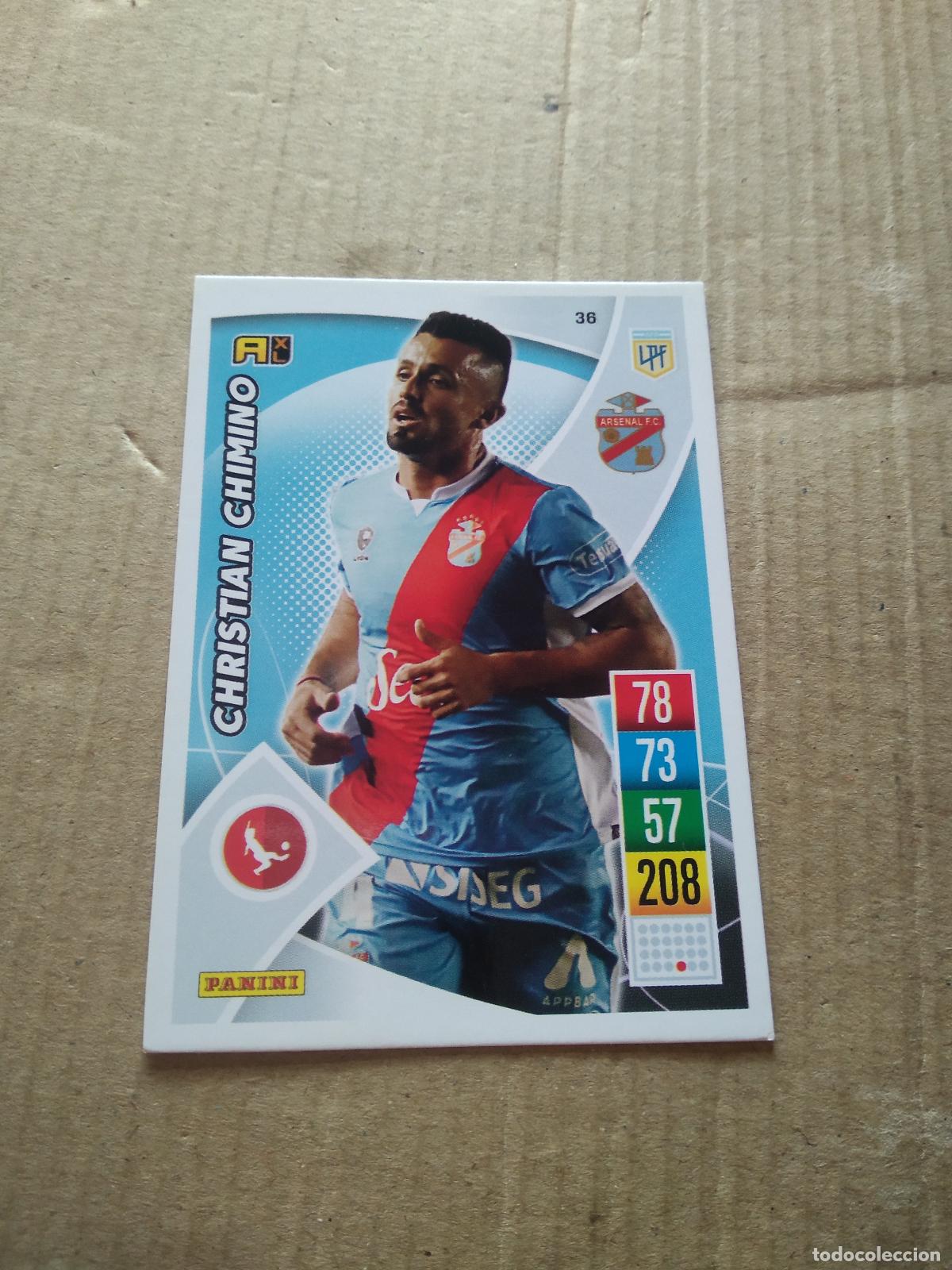 Cromos de F&uacute;tbol: 36 CHRISTIAN CHIMINO ARSENAL CROMO FUTBOL ARGENTINO 21-22 PANINI LIGA ARGENTINA 2021-2022