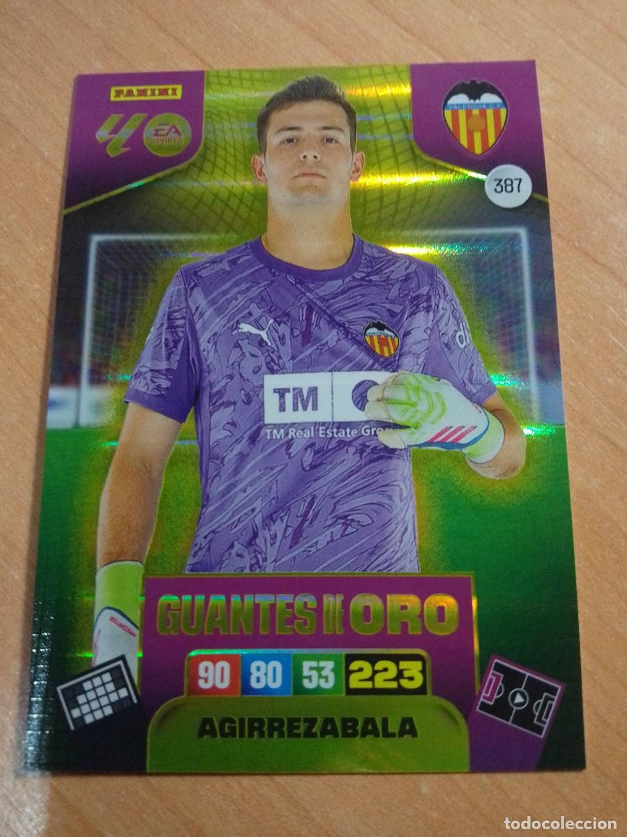 Cromos de F&uacute;tbol: 387 AGIRREZABALA GUANTES DE ORO DEL VALENCIA 25 26 ADRENALYN XL 2025 2026