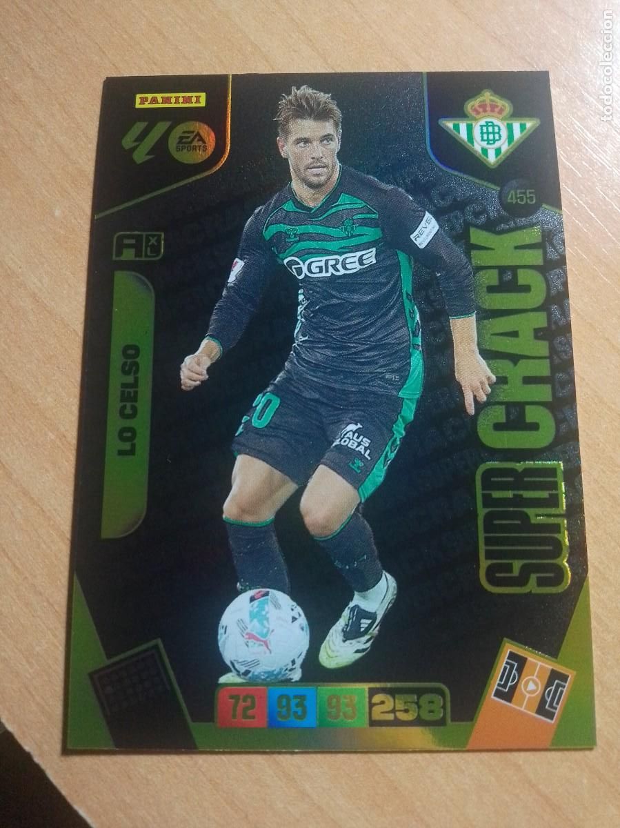 Cromos de F&uacute;tbol: 455 LO CELSO SUPER CRACK DEL BETIS 25 26 ADRENALYN XL 2025 2026