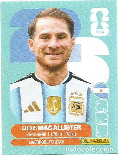 Fu&szlig;ball-Sticker: MUNDIAL FIFA CUP 2026 - STICKER - ARGENTINA - ALEXIS MAC ALLISTER - ARG 9