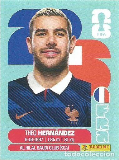 Cromos de F&uacute;tbol: MUNDIAL FIFA CUP 2026 - STICKER - FRANCIA - THEO HERNANDEZ - FRA 3