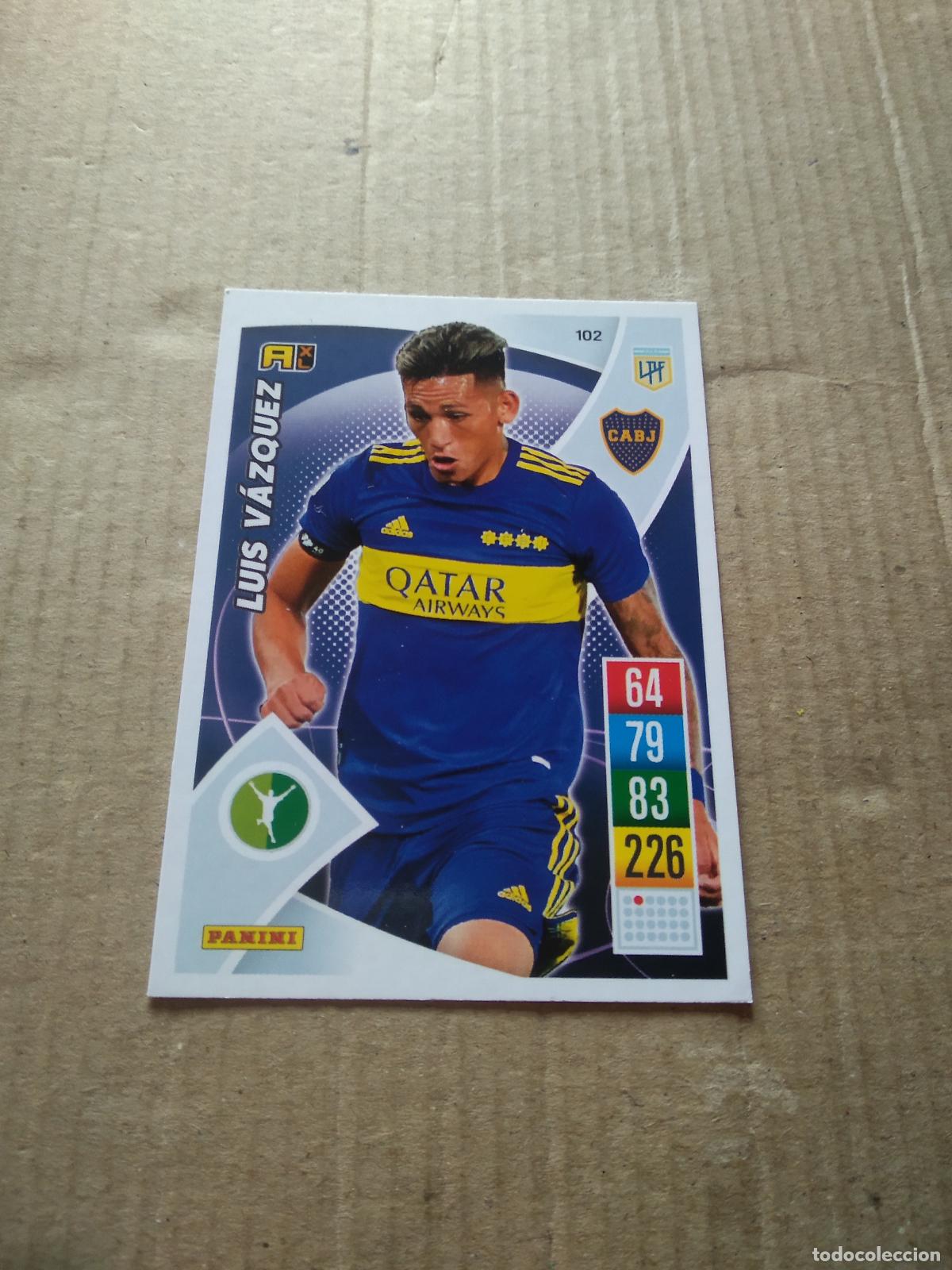 Cromos de F&uacute;tbol: 102 LUIS VAZQUEZ BOCA JUNIORS CROMO FUTBOL ARGENTINO 21-22 PANINI LIGA ARGENTINA 2021-2022