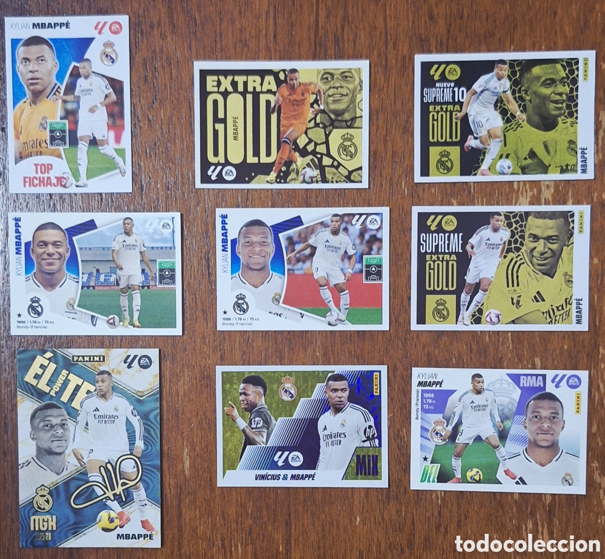 Cromos de F&uacute;tbol: Mbappe - Lote 10 cromos - todo lo editado liga este - 2024 2025 y 2025 2026 + megacrack