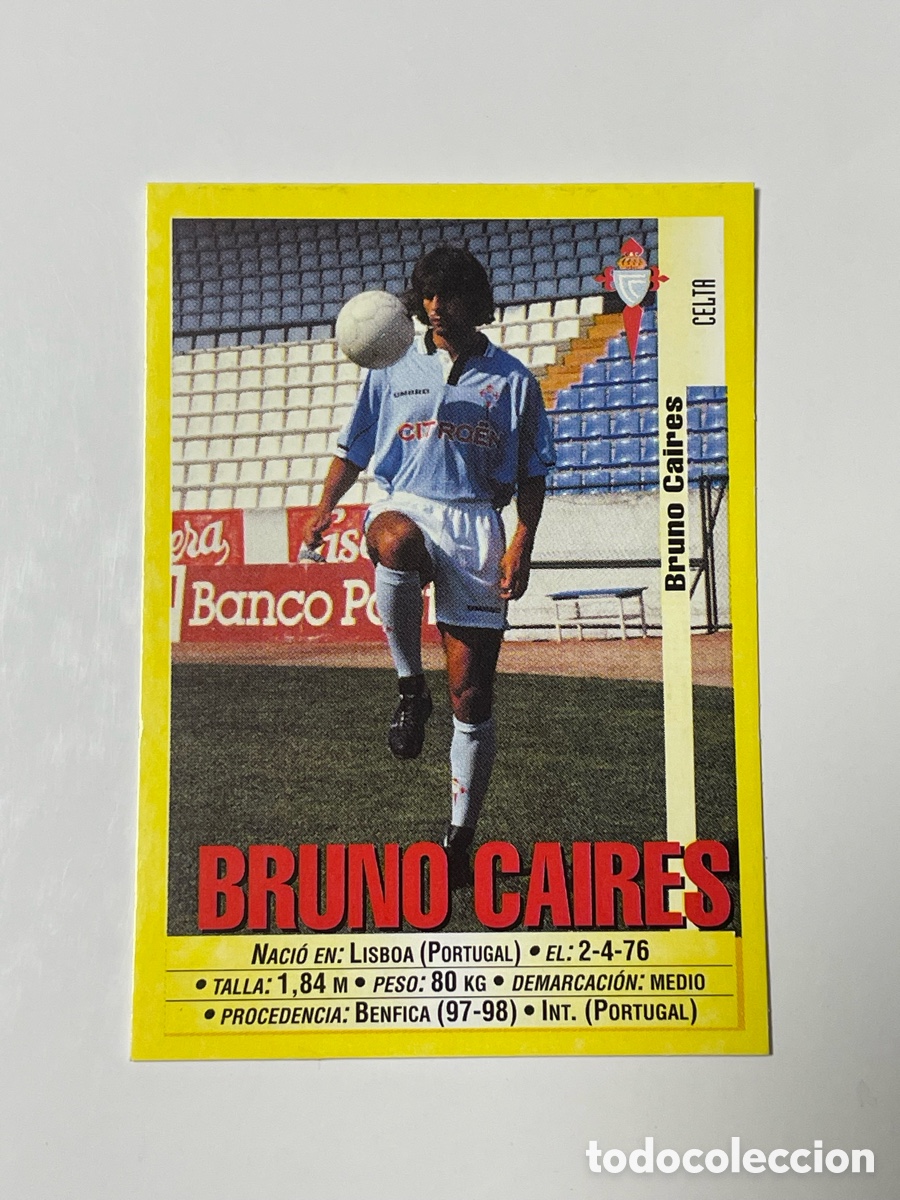 Cromos de F&uacute;tbol: Bruno Caires Celta de Vigo Panini 1999/2000 #87