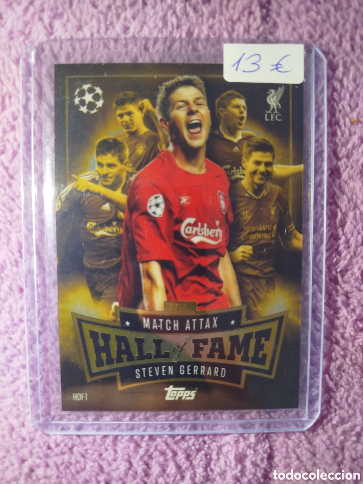 Cromos de F&uacute;tbol: Cromo de futbol Gerarrd. Hall of Fame.