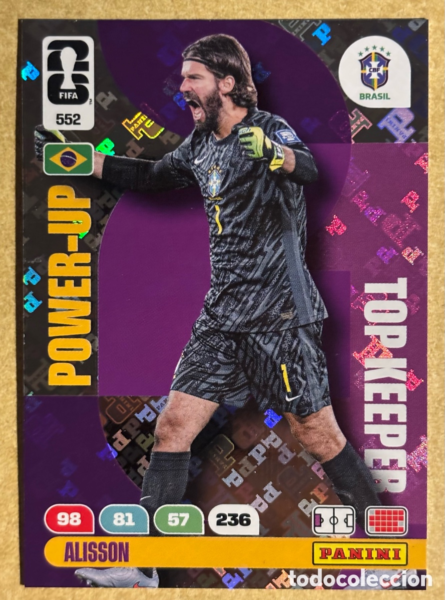 Cromos de F&uacute;tbol: ALISSON (BRASIL). CARTA POWER-UP TOP KEEPER PANINI ADRENALYN XL WORLD CUP 2026. #562.
