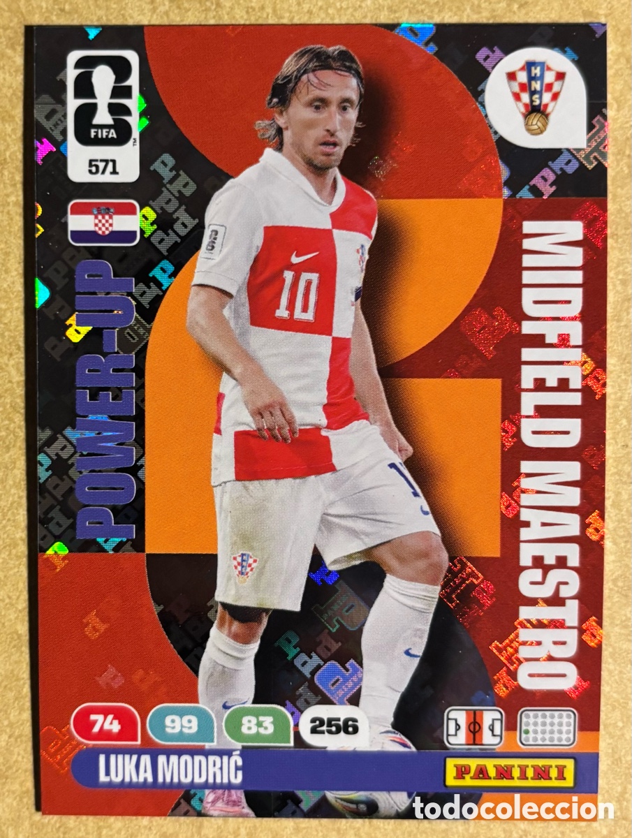 Cromos de F&uacute;tbol: LUKA MODRIC (CROACIA). CARTA POWER-UP MIDFIELD MAESTRO PANINI ANDRENALYN FIFA WORLD CUP 2026. #571