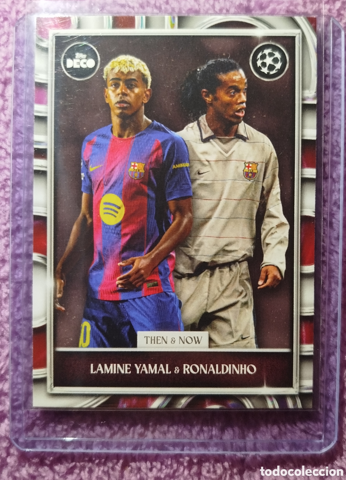 Cromos de F&uacute;tbol: Cromo de futbol. Lamine & Ronaldinho
