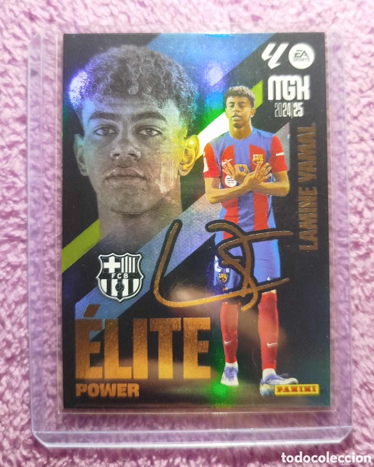 Cromos de F&uacute;tbol: Cromo de futbol. Lamine Yamal firma digital