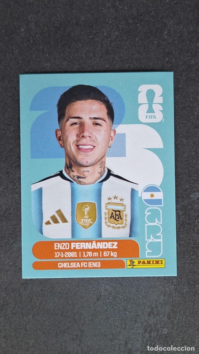 Cromos de F&uacute;tbol: L1 ENZO FERNANDEZ SELECCION ARGENTINA 8 MUNDIAL FIFA WORLD CUP 2026 PANINI NUNCA PEGADO SIN PEGAR