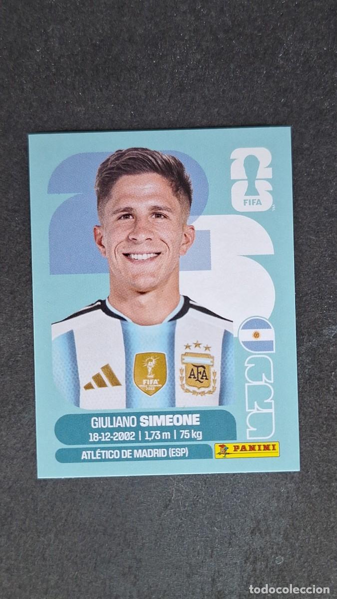 Cromos de F&uacute;tbol: L1 SIMEONE SELECCION ARGENTINA 20 MUNDIAL FIFA WORLD CUP 2026 PANINI NUNCA PEGADO SIN PEGAR