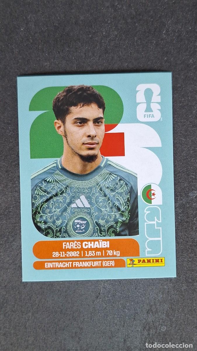 Cromos de F&uacute;tbol: L1 CHA&Iuml;BI SELECCION ARGELIA 14 MUNDIAL FIFA WORLD CUP 2026 PANINI NUNCA PEGADO SIN PEGAR