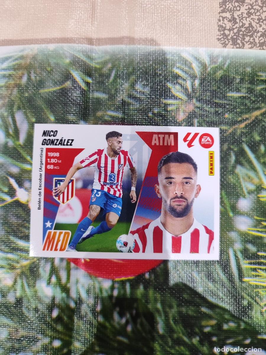 Cromos de F&uacute;tbol: CROMO N&Uacute;MERO 12 BIS COLOCA NICO GONZ&Aacute;LEZ ATL&Eacute;TICO DE MADRID. LIGA ESTE 25/26. CUARTA EDICI&Oacute;N.