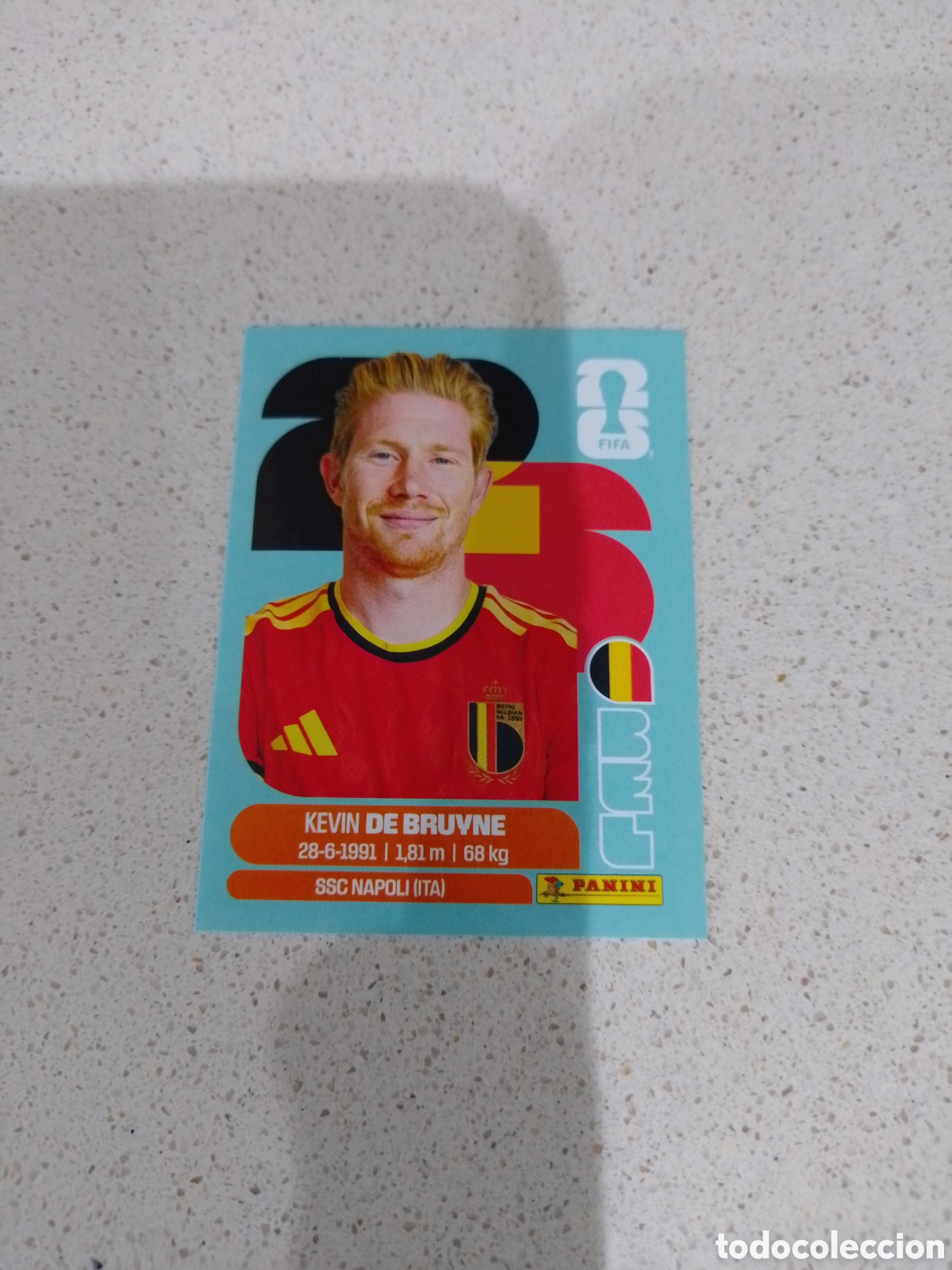 Cromos de F&uacute;tbol: CROMO N&Uacute;MERO 15 DE BRUYNE B&Eacute;LGICA. MUNDIAL 2026. PANINI