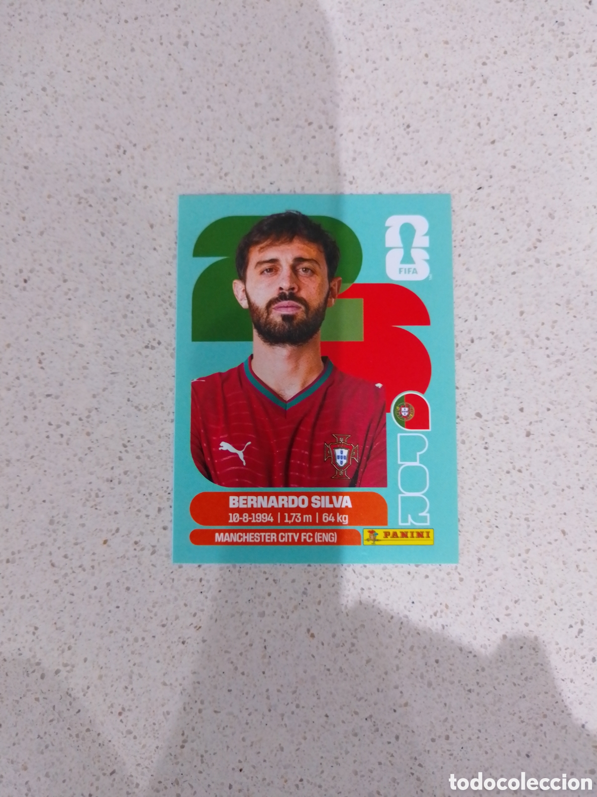 Cromos de F&uacute;tbol: CROMO N&Uacute;MERO 9 BERNARDO SILVA PORTUGAL. MUNDIAL 2026. PANINI.