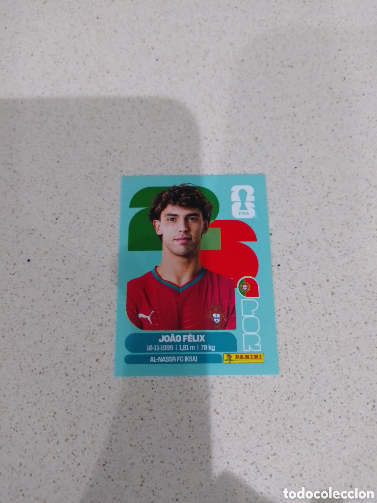 Cromos de F&uacute;tbol: CROMO N&Uacute;MERO 17JO&Atilde;O F&Eacute;LIX PORTUGAL. MUNDIAL 2026. PANINI